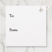 Van en naar Christmas Elf Bedankjes Labels (Achterkant)