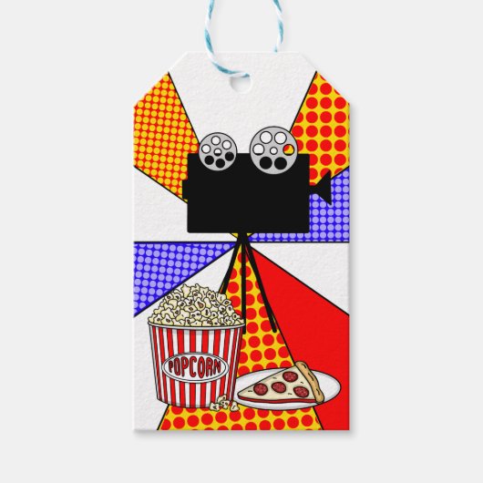 Van en naar filmnacht van Cadeft Label Retro Cadeaulabel (Voorkant)