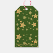 Van en naar Groen Goud Elegante Eenvoudige Kerst Cadeaulabel (Voorkant)
