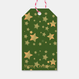 Van en naar Groen Goud Elegante Eenvoudige Kerst Cadeaulabel