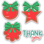 van en naar Kerst stickers verpakking (Voorkant)