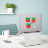 van en naar Kerst stickers verpakking (Laptop op bureau)