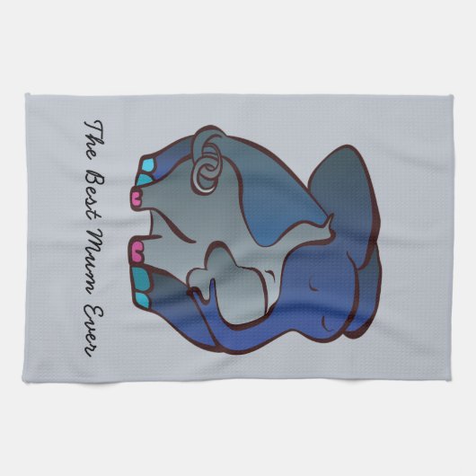 Van esthets houden 4 De beste moeder van CraftiesP Theedoek (Horizontaal)