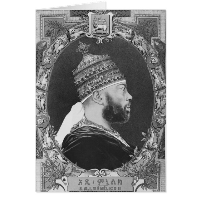 van Ethiopië, Menelik II (Voorkant)
