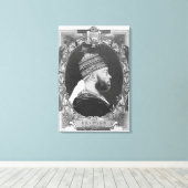 van Ethiopië, Menelik II Canvas Afdruk (Insitu (Houten vloer))