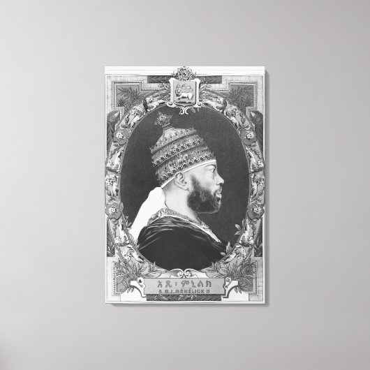 van Ethiopië, Menelik II Canvas Afdruk (Voorkant)