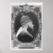 van Ethiopië, Menelik II Poster (Voorkant)