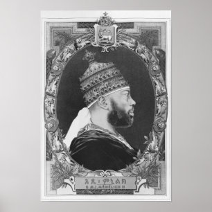 van Ethiopië, Menelik II Poster