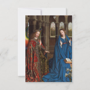 Van Eyck Annunciatie Hemels Gouden Heilige kaart