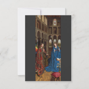 Van Eyck’s Annunciatie Premium Kathedraal Licht Bedankkaart