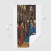 Van Eyck’s Annunciation Premium Kathedraal Licht Golfhanddoek (Insitu)