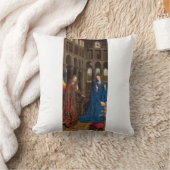 Van Eyck’s Ontvangenis Premium Kathedraal Licht Kussen (Deken)