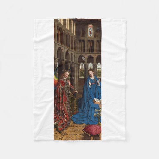Van Eycks annunciatie Premium Kathedraal Licht Fleece Deken (Voorkant)