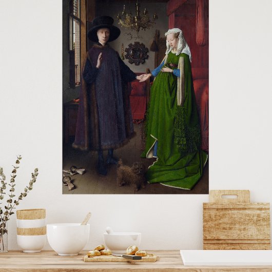 Van Eyck's Arnolfini Portret Poster (Keuken)