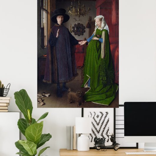 Van Eyck's Arnolfini Portret Poster (Thuiskantoor)