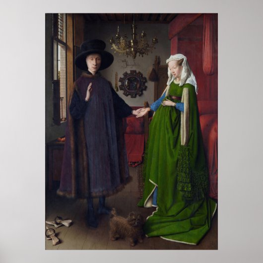 Van Eyck's Arnolfini Portret Poster (Voorkant)