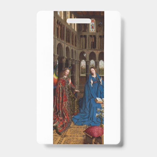 Van Eycks Ontvangenis Premium Kathedraal Licht Badge (Voorzijde)