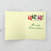 VAN FA LA- LA- KERSTKAART FEESTDAGEN KAART (Binnen)