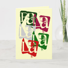 VAN FA LA- LA- KERSTKAART FEESTDAGEN KAART