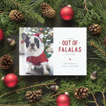 Van Falalas Funny Dog-kerstKaart Feestdagenkaart<br><div class="desc">Deze grappige kerstkaart is perfect voor de familie die het afgelopen jaar voorbij is en die geen zorgen meer heeft over de vakantie. Het is een hilarische manier om prettige feestdagen te wensen na een lang zwaar jaar.</div>