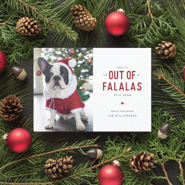 Van Falalas Funny Dog-kerstKaart Feestdagenkaart