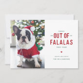 Van Falalas Funny Dog-kerstKaart Feestdagenkaart (Voorkant)