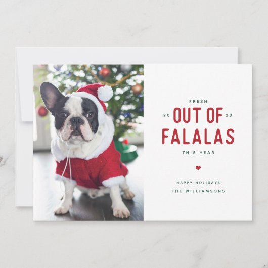 Van Falalas Funny Dog-kerstKaart Feestdagenkaart (Voorkant)