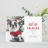 Van Falalas Funny Dog-kerstKaart Feestdagenkaart (Staand voorkant)