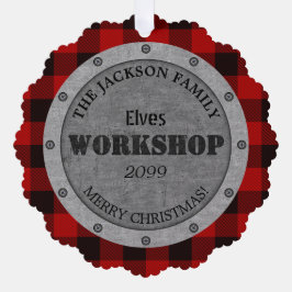 Van Familie's - Elves Workshop - Cadeau Label Ornament Kaart