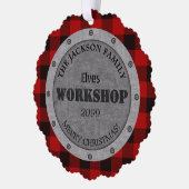 Van Familie's - Elves Workshop - Cadeau Label Ornament Kaart (Links)