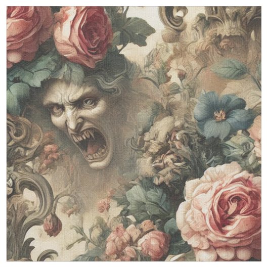 Van Fang & Flourish - Gothic Statement Tegel Stof (Close Up)