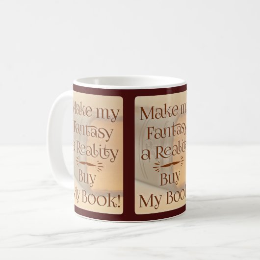 Van Fantasy naar Reality Author Quote Koffiemok (Voorkant links)