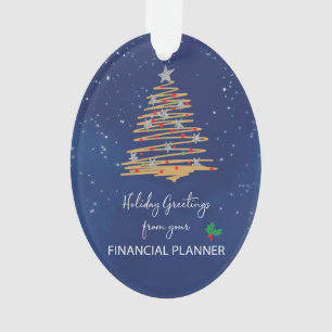 Van financiële planner Kerstboom aangepaste naam Ornament