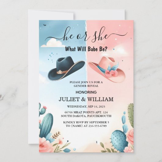 Van Fun Barn Pet Boerderij Film USA Cowboy Gendero Kaart (Voorkant)