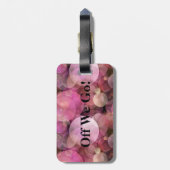 "Van gaan wij" het Roze Bagagelabel van de Naam (Achterkant verticaal)