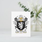 Van Gemert Family Crest Briefkaart (Staand voorkant)