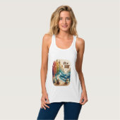 Van geparkeerd met surfplanken op zandstrand tanktop (Volledige Voorkant)
