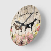  van gepersonaliseerde Nubian Dairy Goat Boerderij Ronde Klok (Hoek)