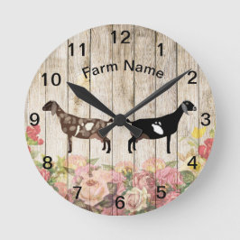  van gepersonaliseerde Nubian Dairy Goat Boerderij Ronde Klok