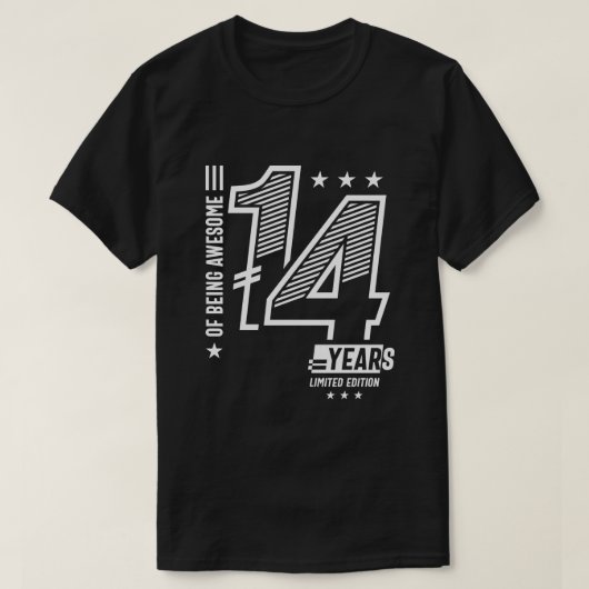 van Geweldige zijn 14 jaar - 14de verjaardag T-shirt (Design voorkant)