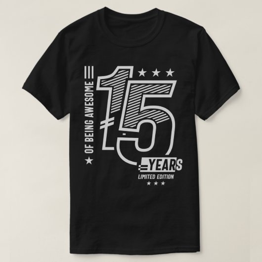 van Geweldige zijn 15 jaar - 15e verjaardag T-shirt (Design voorkant)