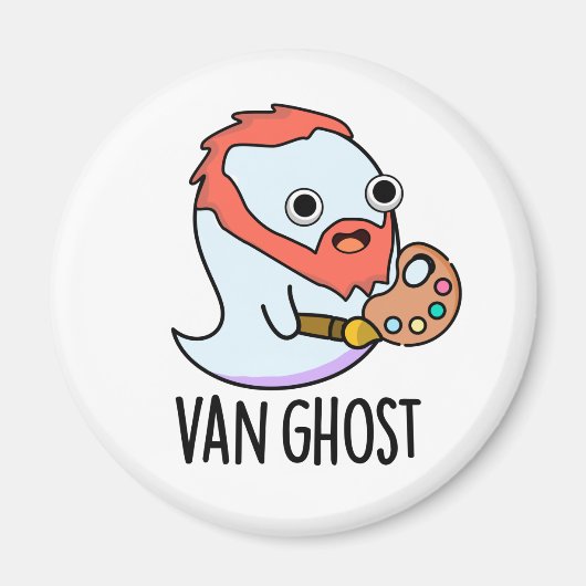 Van Ghost Funny Artist Ghost Pun Magneet (Voorkant)