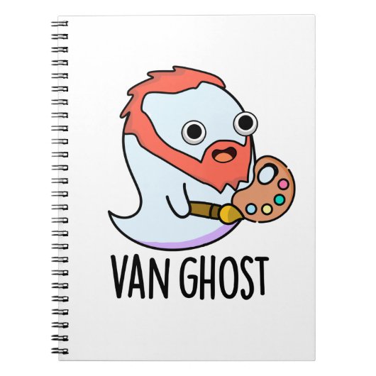 Van Ghost Funny Artist Ghost Pun Notitieboek (Voorkant)