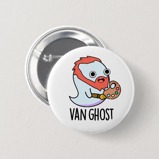 Van Ghost Funny Artist Ghost Pun Ronde Button 5,7 Cm (Voorkant /achterkant)