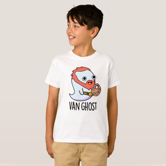 Van Ghost Funny Artist Ghost Pun T-shirt (Voorkant volledig)