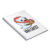 Van Ghost Grappige Kunstenaar Ghost Stunt  Notitieboek (Rechterzijde)