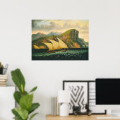 Van Gibraltar - Thomas Chambers Fine Art Poster (Thuiskantoor)