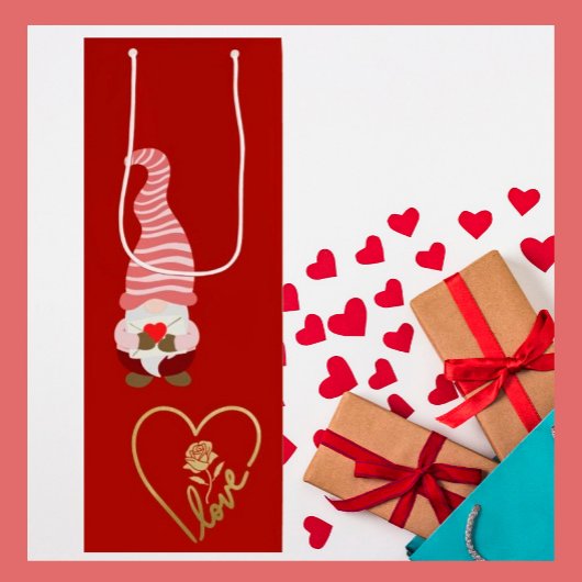 Van Gnome met Liefde mijn Valentijn Wijn Cadeautas