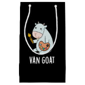 Van Goat Funny Artist Pun Dark BG Klein Cadeauzakje (Voorkant)