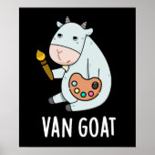 Van Goat Funny Artist Pun Dark BG Poster (Voorkant)